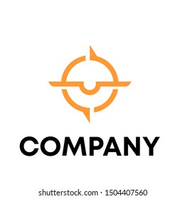 Pin vector icon. Location pin logo sign template