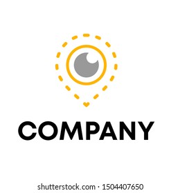 Pin vector icon. Location pin logo sign template