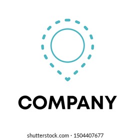 Pin vector icon. Location pin logo sign template