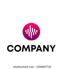 Pin vector icon. Location pin logo sign template