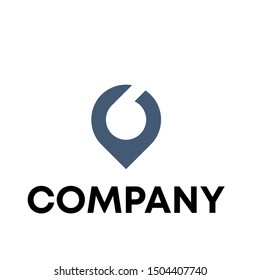 Pin vector icon. Location pin logo sign template