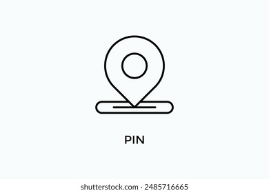 Pin. Vector Icon Or Logo Illustration