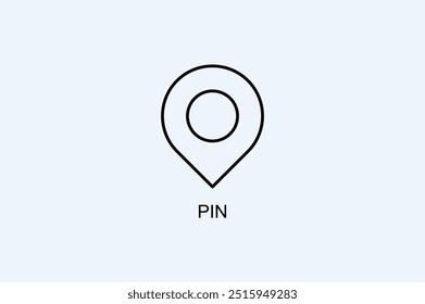 Pin Vector Icon Or Logo Illustration