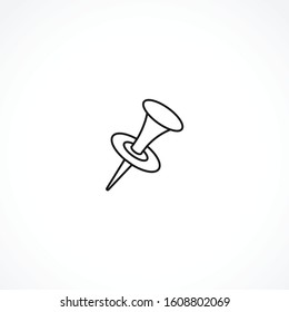 pin vector icon on white background