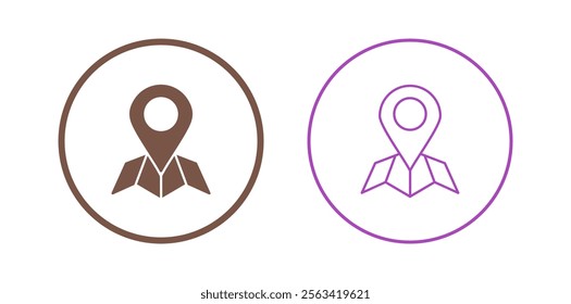 Pin Vector Icon on White Background