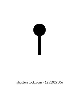 Pin vector icon. Pin sign on white background. Pin icon for web and app
