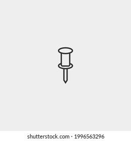 Pin vector icon for web and design