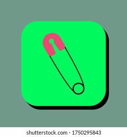 pin vector illustration icon. pin icon in two-dimensional shape. The concept of newborn and baby by using a pin modern icon. pin flat icon.
