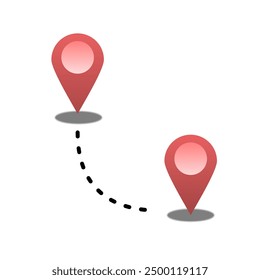 Pin vector illustration icons, nearest direction, position, road, navigation and more. Vector illustration