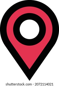 ilustración vectorial pin aislada en un fondo transparente. iconos vectoriales de almacenamiento para el concepto o gráficos web.