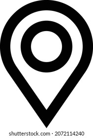 pin vector illustration isolated on a transparent background. storke vector icons for concept or web graphics.