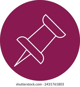 Pin Vector Line Circle Icon