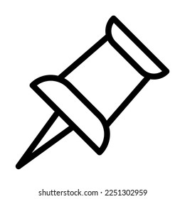 Diseño de iconos de línea de vector de anclaje