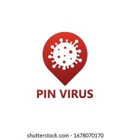Pin Virus Logo Template Design