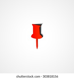 Pin web icon on white background 