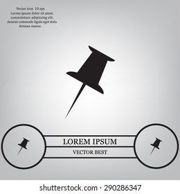 pin web icon. vector design