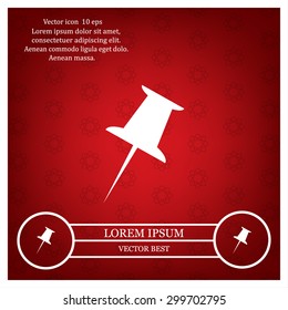 pin web icon. vector design