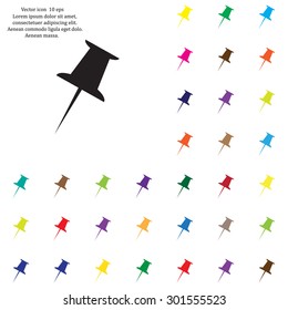 pin web icon. vector design