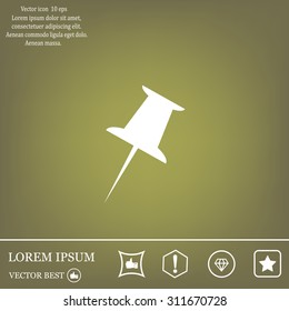 pin web icon. vector design