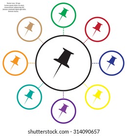 pin web icon. vector design