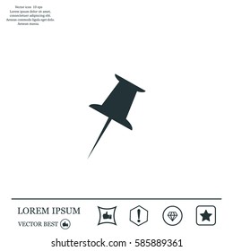 pin web icon. vector design