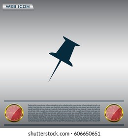 pin web icon. vector design