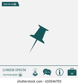 pin web icon. vector design