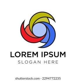 pin wheel logo vector illustration  isolated on white background
