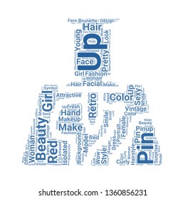 pin word cloud. tag cloud about pin.