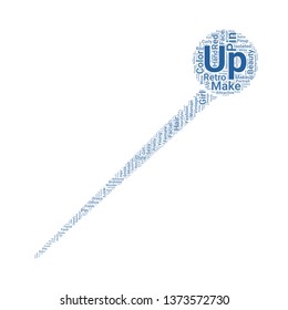 pin word cloud. tag cloud about pin