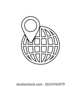 pin world icon , map icon