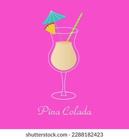 Pina Colada Cocktail. Summer drinks.