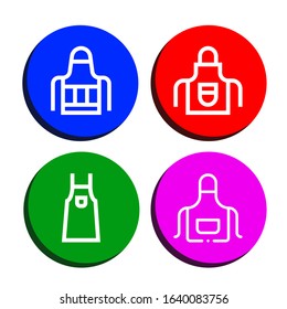 pinafore simple icons set. Contains such icons as Apron, can be used for web, mobile and logo