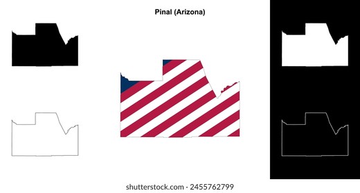 Condado de Pinal (Arizona) conjunto de mapas esquemáticos