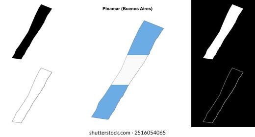 Conjunto de mapas do departamento de Pinamar (Buenos Aires)