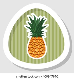 Pinapple colorful icon