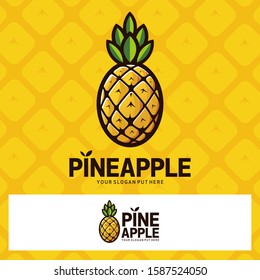 Pinapple Fruit Vector Graphic Logo