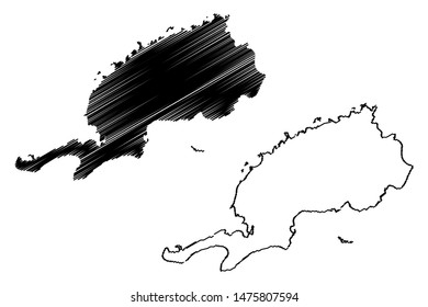 Pinar del Rio Province (Republic of Cuba, Provinces of Cuba) map vector illustration, scribble sketch Pinar del Rio map