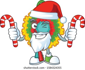 Pinata Cartoon character in Santa with candy