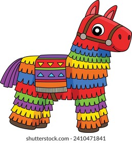 Pinata Cartoon Colored Clipart Illustration