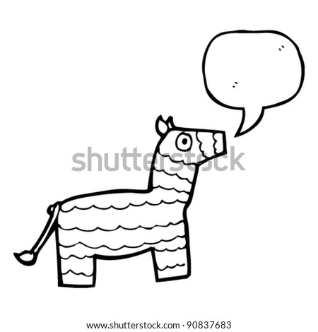pinata cartoon with speech bubble