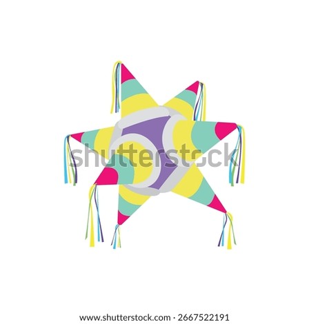 Pinata Cinco de Mayo celebration candy hit to break open toys toy emoji symbol sign icon vector illustration isolated flat