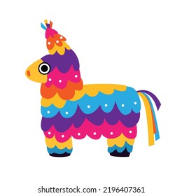 Pinata in flat style. Isolated illustration. Cinco de mayo.