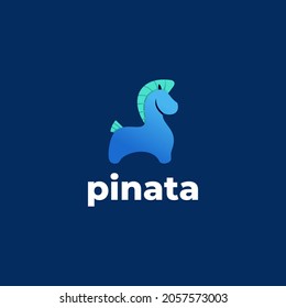plantilla de logotipo de vector de gradiente pinata