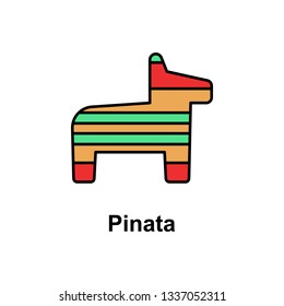 Pinata, horse icon. Element of Cinco de Mayo color icon. Premium quality graphic design icon. Signs and symbols collection icon for websites, web design, mobile app