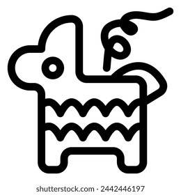 pinata icon in line style