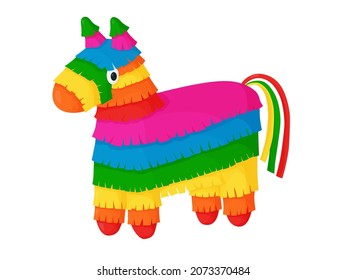Pinata. Mexican Pinata Horse With Candy. Mexican Holiday And Carnival.