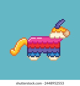 Pinata in pixel art style illustration