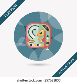 Pinball flat icon with long shadow,eps10
