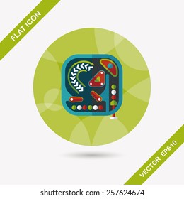 Pinball flat icon with long shadow,eps10